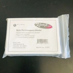 Mylar Foil Emergency Blanket KEMP Body Warmth 80" L X 56" W Survival Kit